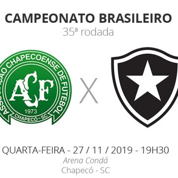 Chapecoense x Botafogo: veja onde assistir, escalações, desfalques e arbitragem