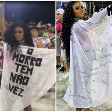 Rainha da Mangueira, Evelyn Bastos homenageia crianças mortas por bala perdida no Rio durante ensaio técnico