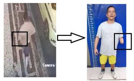 Câmera mostra criminoso sem um dos braços roubando celular em Copacabana