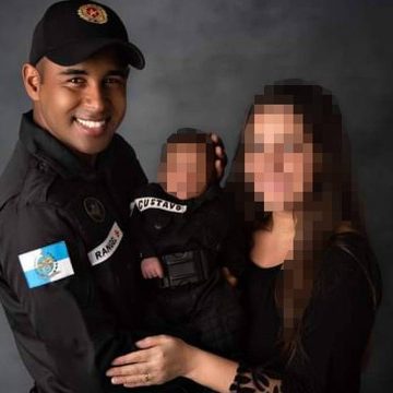 Policial morto em Belford Roxo comemorava paternidade com fotos do filho usando fantasia de PM