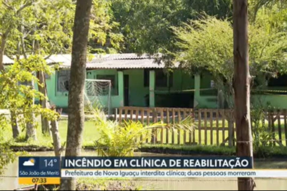 Prefeitura de Nova Iguaçu interdita clínica de reabilitação incendiada por paciente; 2 pessoas morreram