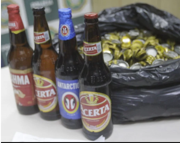 Polícia fecha galpão utilizado para falsificação de cerveja na Baixada Fluminense