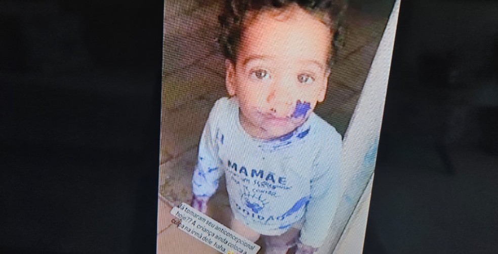 O menino Caleb, morto após deslizamento em Japeri — Foto: Reprodução/TV Globo